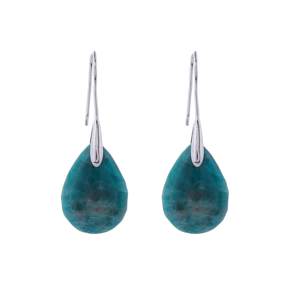 Женские модные серьги-капельки с кристаллами глубокого океана