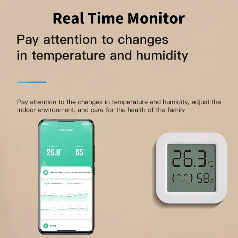 Мини-цифровой дисплей Tuya Zigbee датчик температуры и влажности с дистанционным