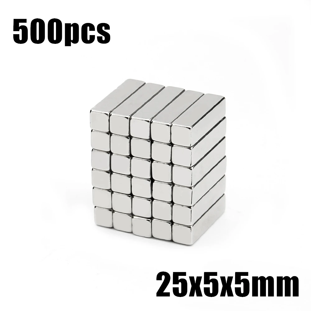 

50 шт., неодимовые магниты, 25x5x5 мм