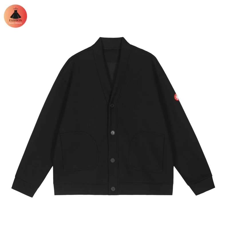 CAVEMPT C.E Trend осень-зима вязаный свитер высокого качества с v-образным вырезом модная