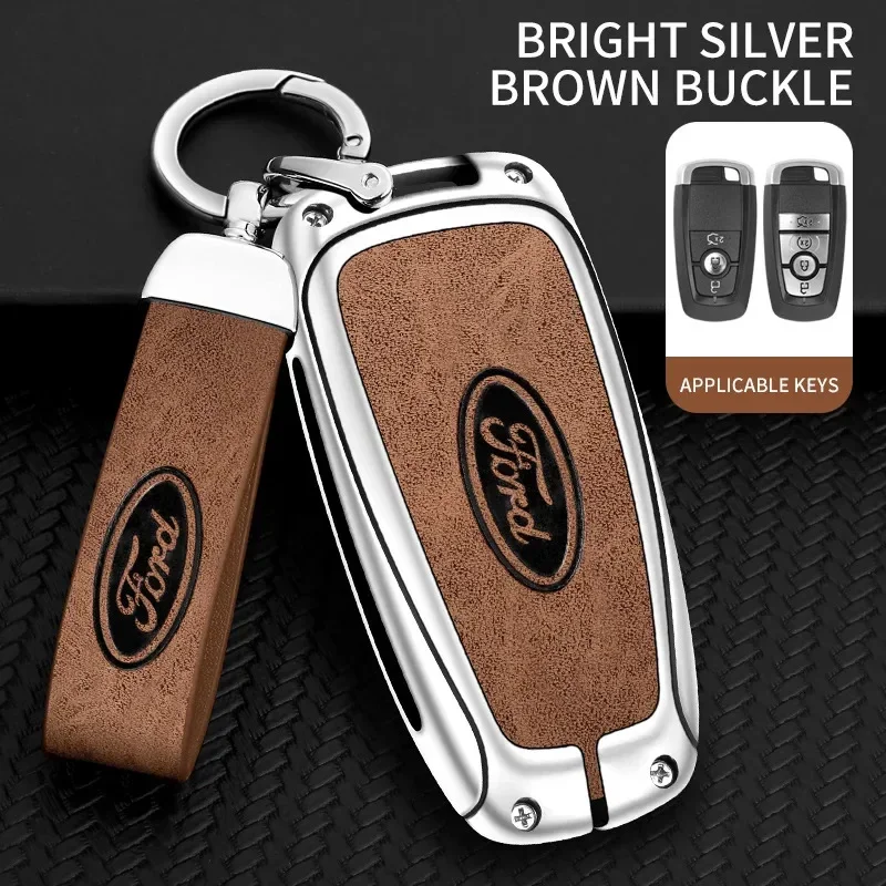 

Кожаный чехол для автомобильного ключа для Ford Fusion Edge Mustang Explorer Expedition Bronco Ecosport Ranger F150 F250 F350 F450 550