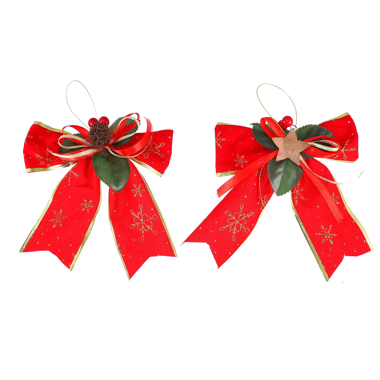 

Christmas Bows Tree Bow Mini Decor Hanging Decorative Wedding Red Crafts Forlarge Topper Decorationscraft