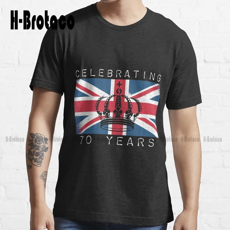 

Platinum Jubilee 1952 2022 Union Jack 70Th Anniversay Trending T-Shirt Custom Aldult Teen Unisex Digital Printing Tee Shirts