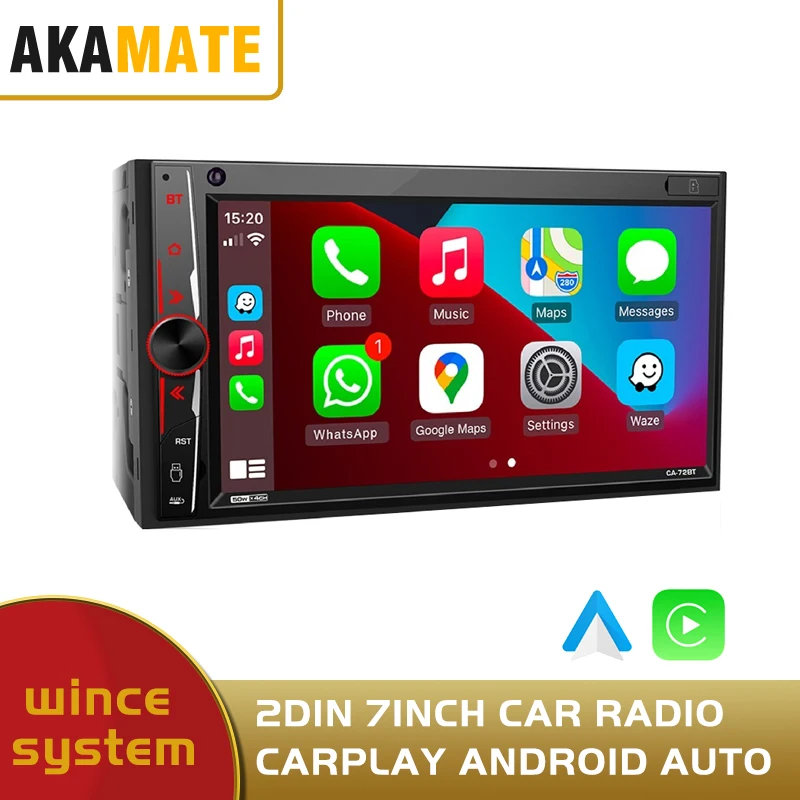 

Universal Car Radio 2din 7inch MP5 MP3 Player Support Carplay And Android Auto FM Bluetooth Touch Screen For Nissan Toyota Car