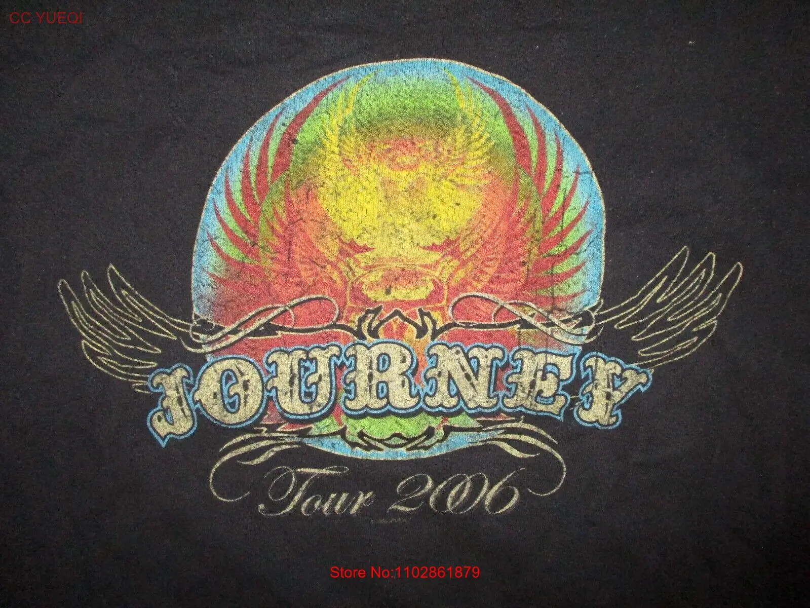 ФУТБОЛКА JOURNEY CONCERT Tour Cities Dates 2-сторонние 2006 Не остановить верующий LG