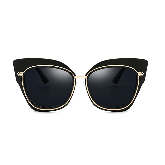 Большие солнцезащитные очки кошачий глаз в стиле ретро для мужчин и женщин