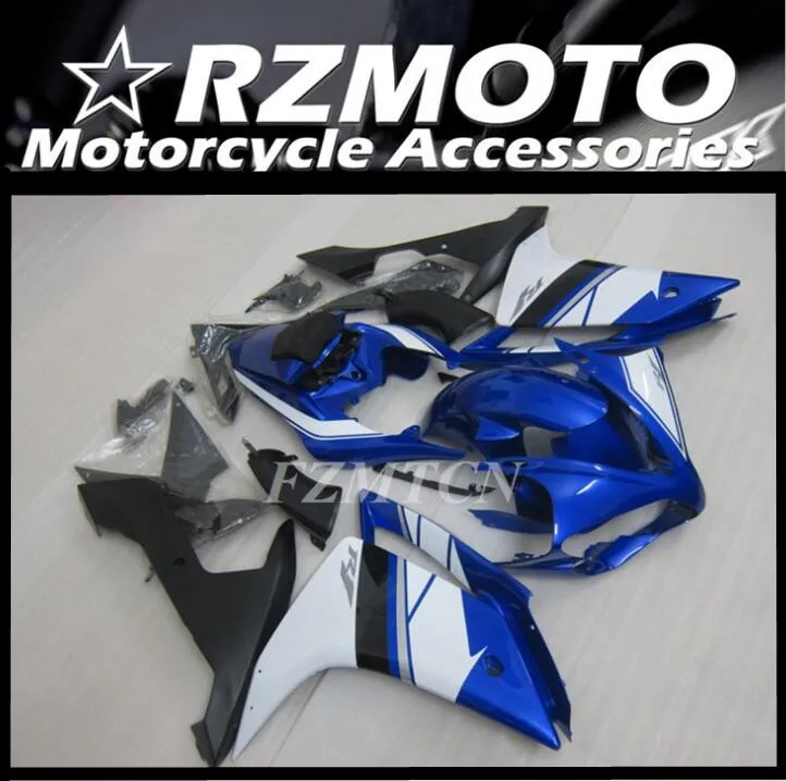 

4Gifts New ABS Motorcycle Whole Fairings Kit Fit for YAMAHA YZF - R1 2007 2008 07 08 Bodywork Set Blue White
