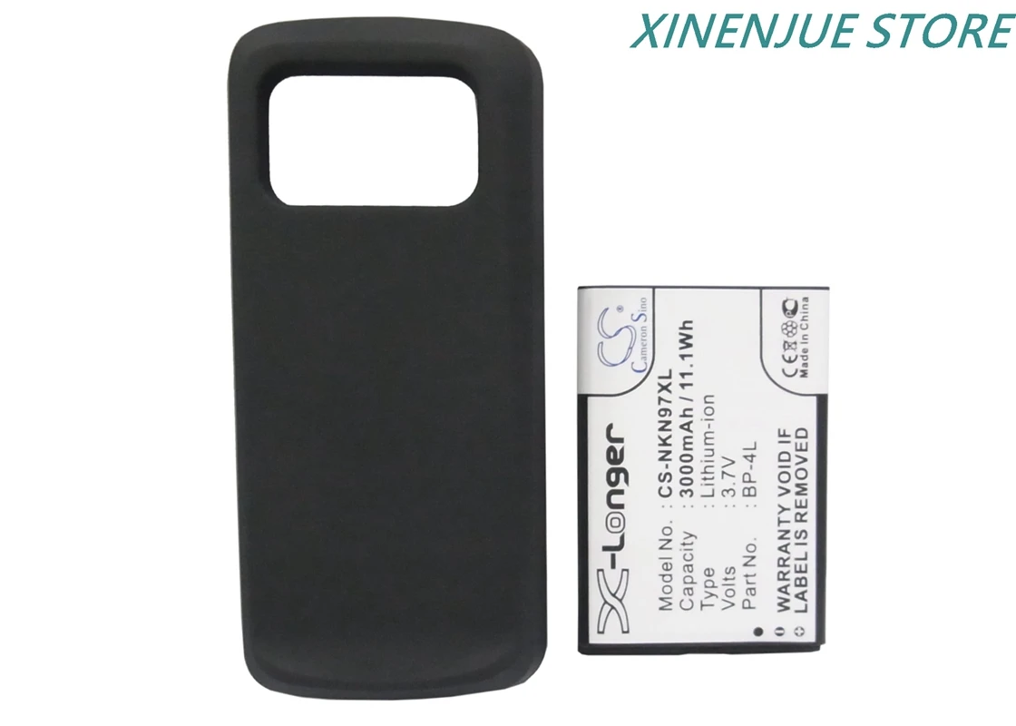 CS Аккумулятор 3.7V/3000mAh BP-4L для Nokia N97 on