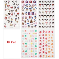 k3 1pc disney embossed cartoon anime nail stickers 5d mickey mousedonald ducksmiley self adhesive nail art slider nail decals