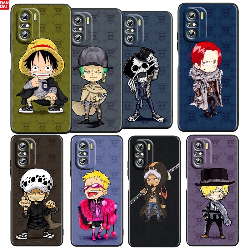 

Cute Anime ONE PIECE Luffy For Xiaomi Redmi K50 K40 Gaming K30 K20 Pro 5G 10X 9T 9C 9A 4G TPU Soft Black Phone Case Fundas Coque