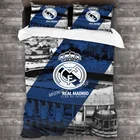 Комплект постельного белья Real Madrids FC, пододеяльник, наволочки, спортивное одеяло, испанское постельное белье, s постельное белье