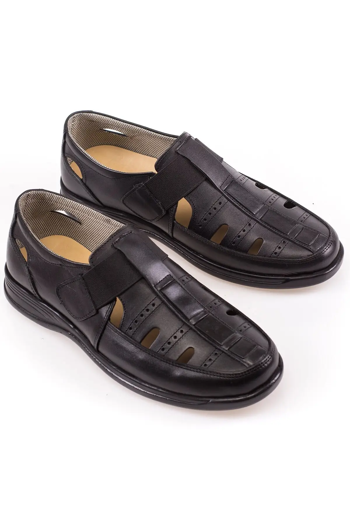 

Мужская повседневная обувь Премиум-Качества, мужские черные ортопедические ботинки из натуральной кожи