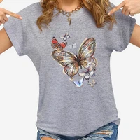 fashion unisex t shirt butterfly print design summer tops t shirt harappo ladies high end minimalist womens tops