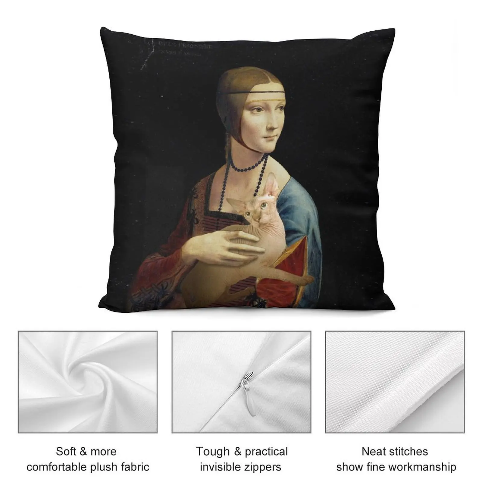 LADY WITH A SPHYNX CAT - поп-ретро-коллаж мавп поп-арт настенное украшение декоративная