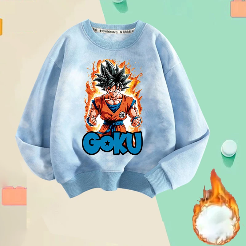 Фото Новая тонкая флисовая толстовка с капюшоном Dragon Ball, мужская толстовка с изображением Гоку, модный пуловер, крутые топы в стиле аниме для мужчин и подростков, весенне-осенняя одежда №2