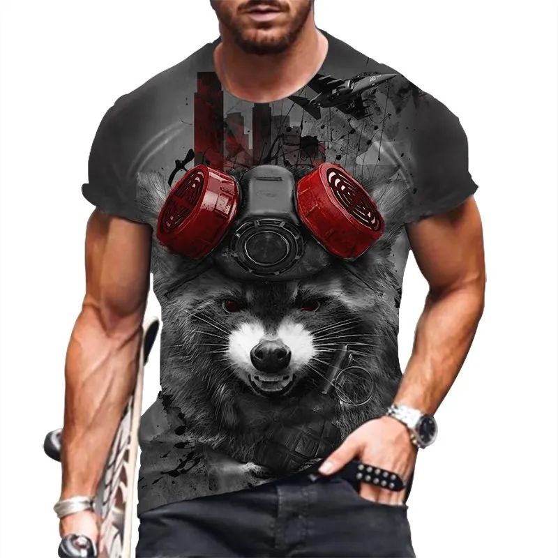 Футболка мужская с коротким рукавом тонкая универсальная Повседневная рубашка 3d