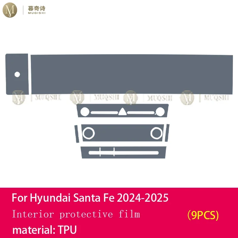 

MUQSHI салон автомобиля, центральная консоль, прозрачная/матовая защитная пленка из ТПУ, PPF, ремонт против царапин для Hyundai Santa Fe 2024-2025