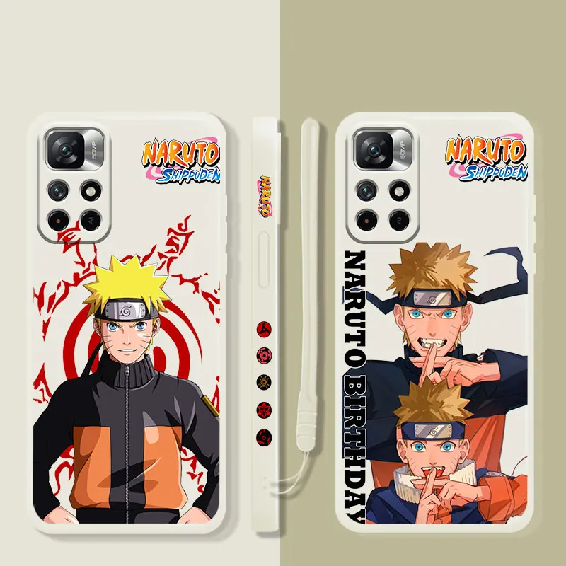 

Premium Case For Redmi 9T 9A 9C 9S K30 10 8 K40 9 Note 10 Pro 11 11T 10C Liquid Anime Uzumaki Naruto Grow Up