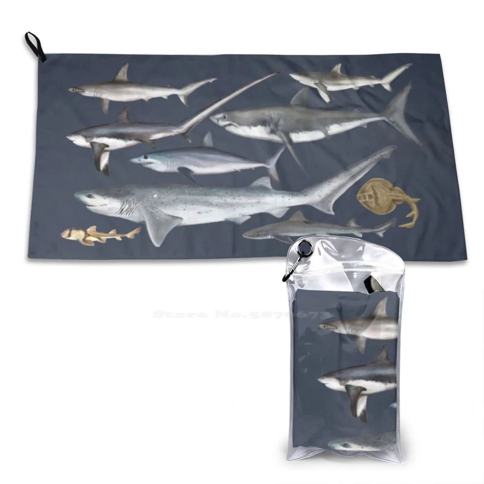 Strong Water Absorption Sharks Fish Ocean Sea Raw Prawn Jaws