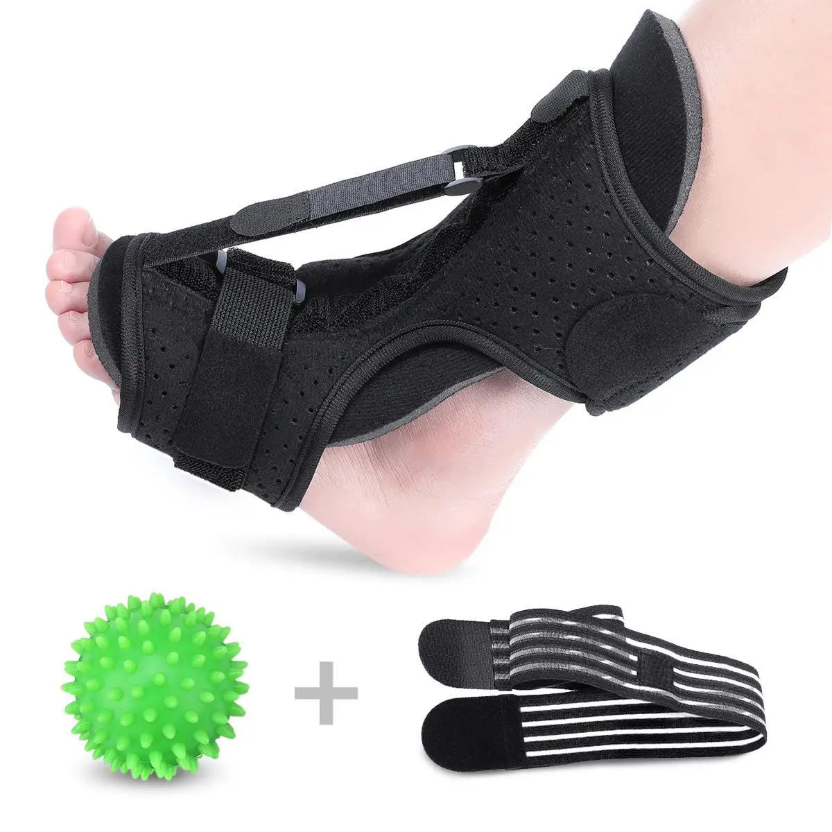 

Plantar Fasciitis Night Splint Drop Foot Orthotic Brace Easy to Wear for Dorsiflexion, Plantar fasciitis, Achilles Tendonitis
