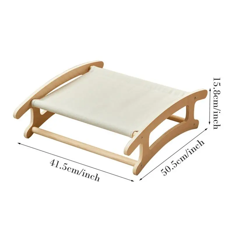 Деревянная кровать для кошек поднятый гамак пола серый износостойкий домашних