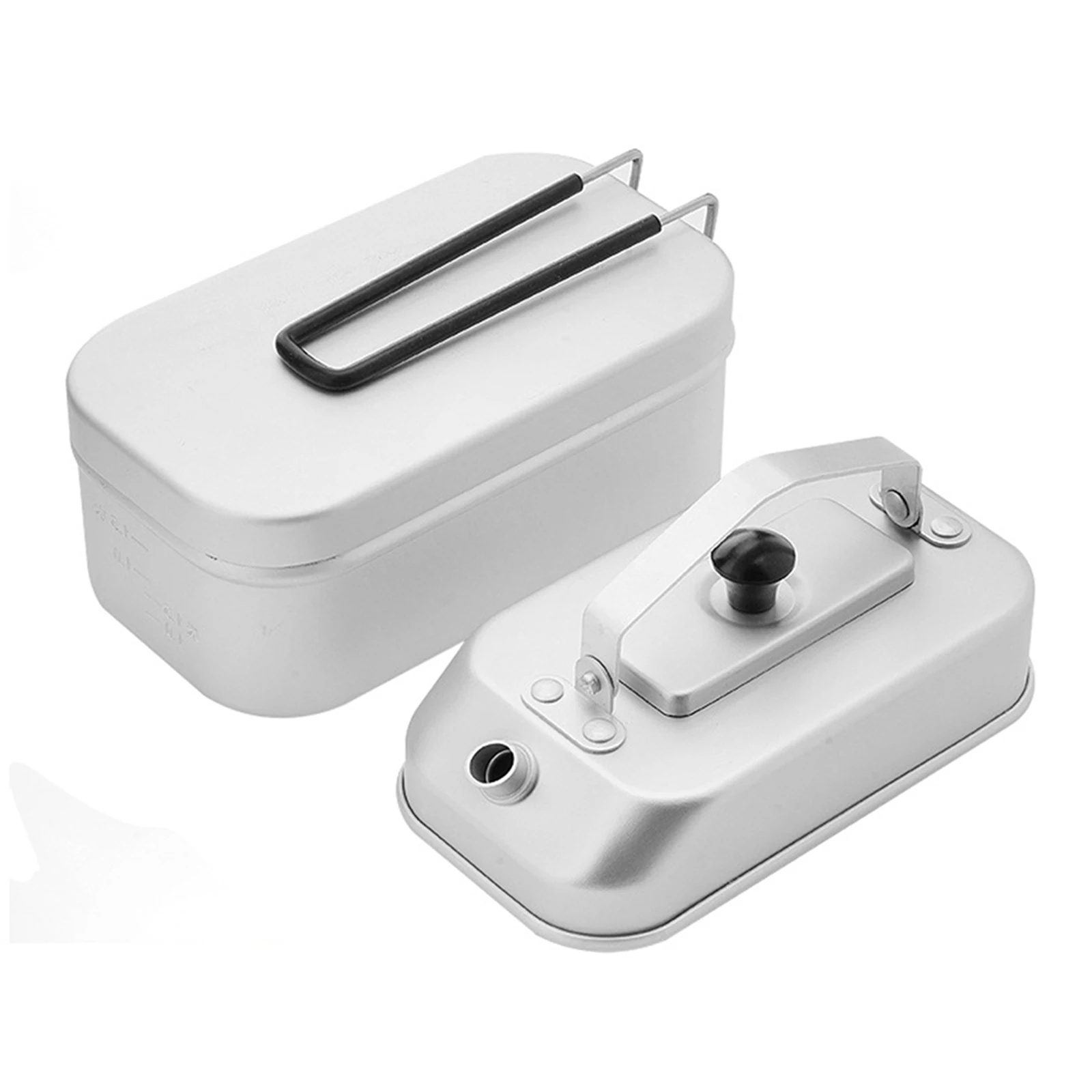 

Bento Box Lunch Box With Handle 2-in-1 800ML Aluminium Cooking Durable Folding Food Storage High Quality For Camping