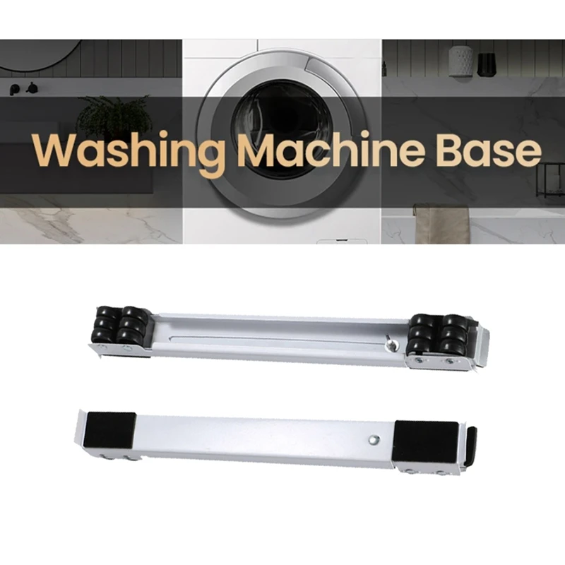 

Washing Machine Stand Universal 24 Wheel Dryer Holder Extendable Refrigerator Base Mobile Cart Storage Shelves