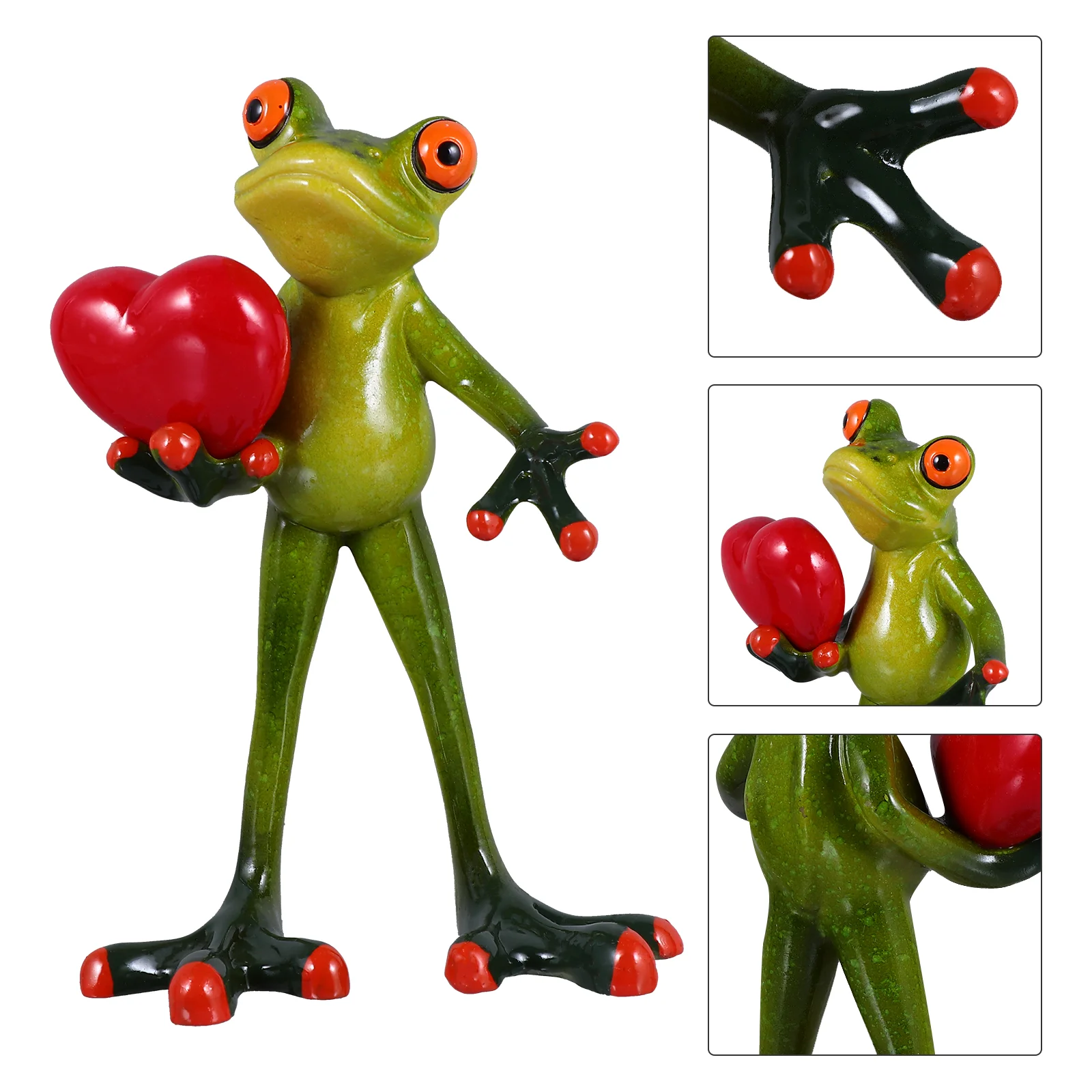 

Frog Frogs Garden Figurine Figurines Decor Resin Model Decoration Landscape Micro Desktop Statue Ornamentminiature Figures