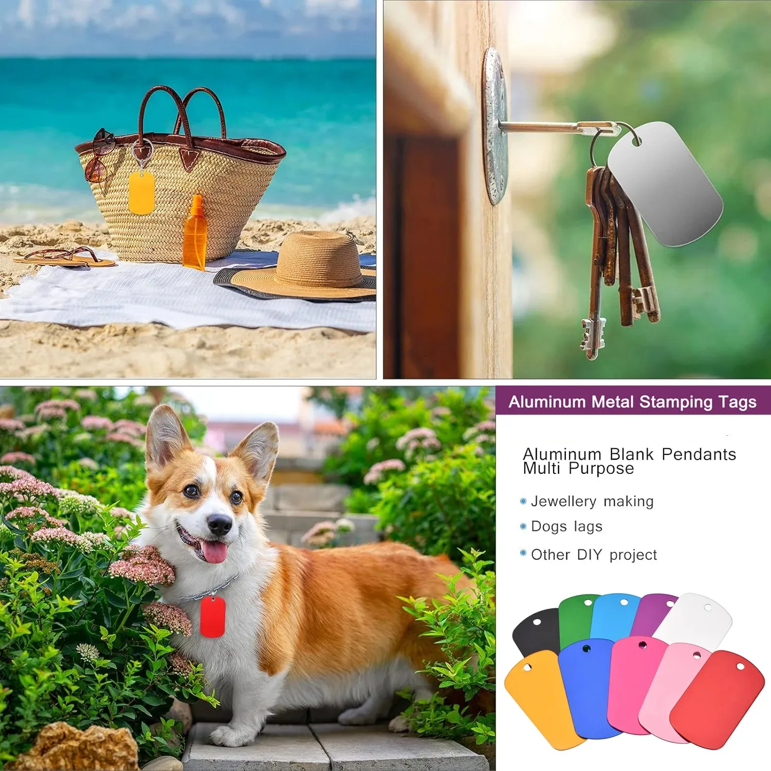 Оптовая продажа 100 шт. заготовки для штамповки алюминиевые бирки табличка с