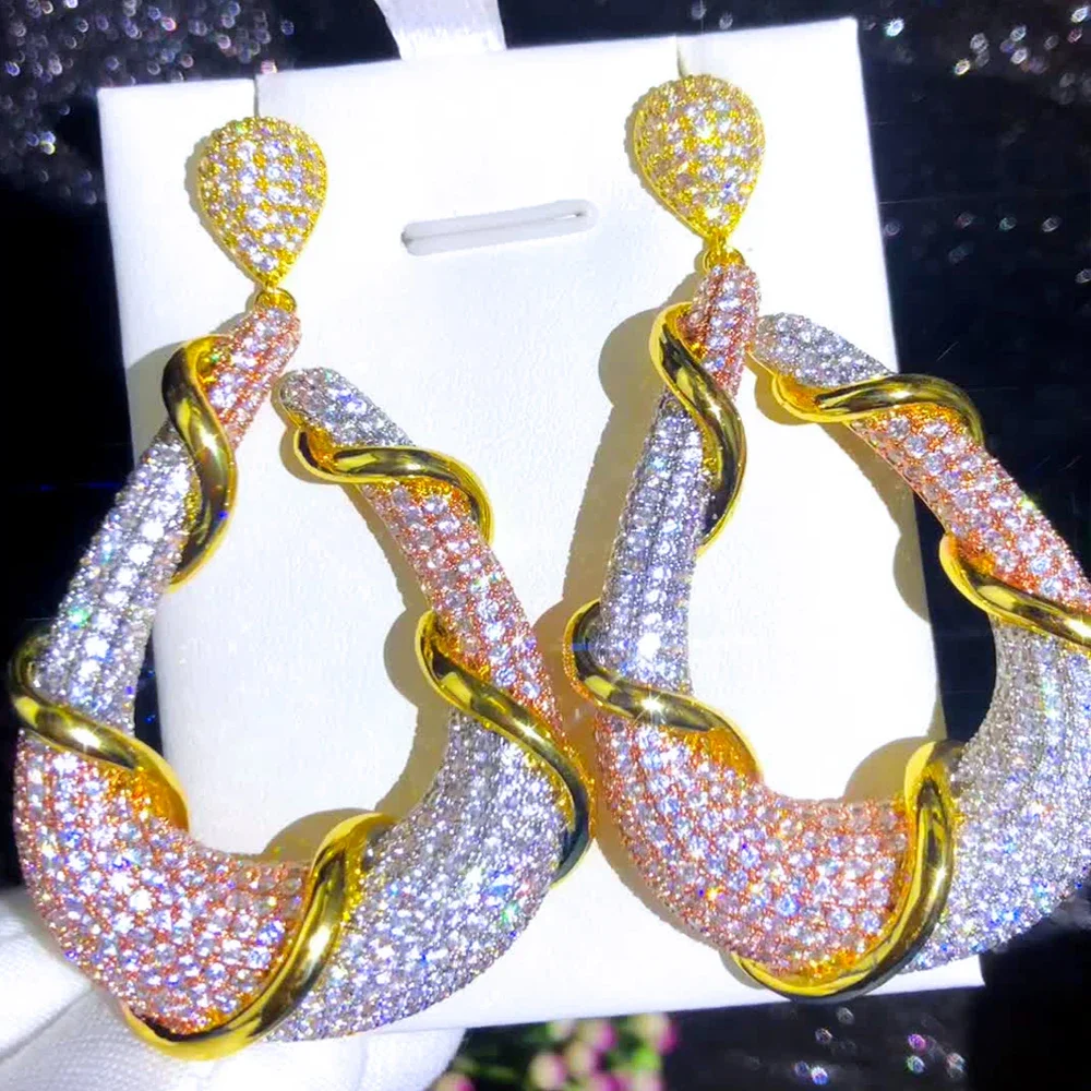 Kellybola Dubai Роскошные модные большие серьги в богемном стиле с длинным кулоном