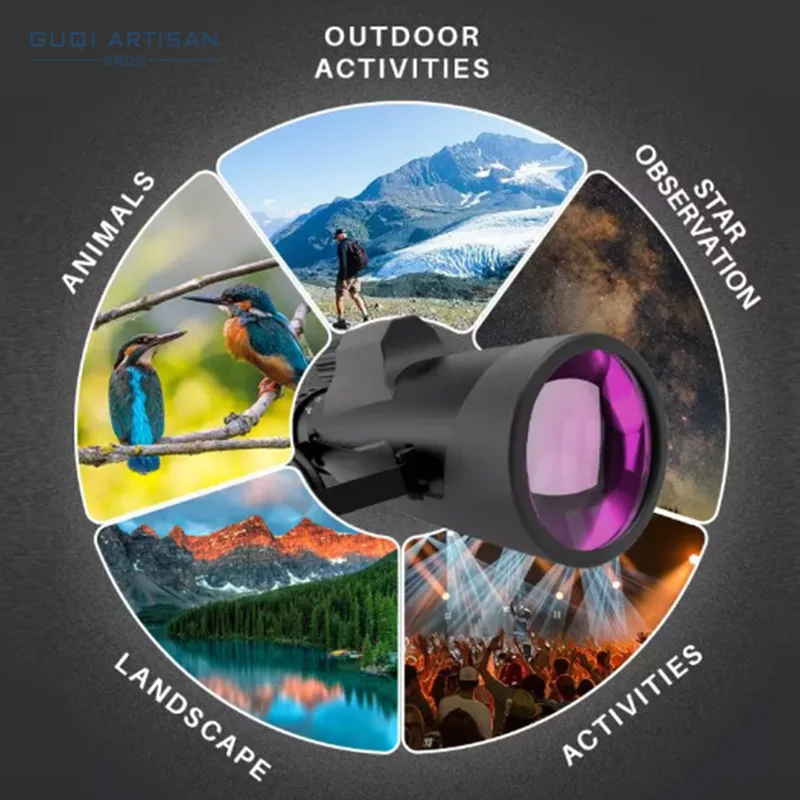 10-30x50 Zoom Monoculars BAK4 Prism FMC IPx7 Waterproof Multi-coated High Magnification Telescope Binoculars Camping Equipment