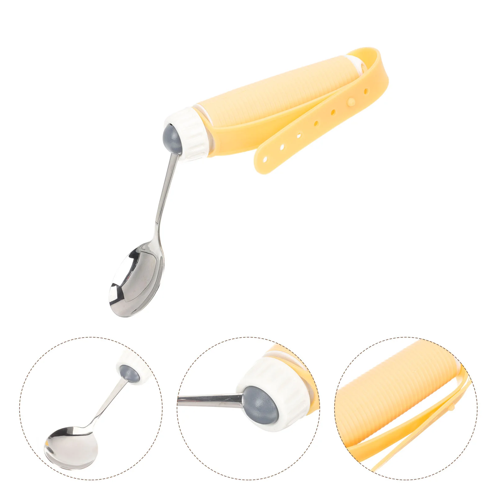 

Spoon Adaptive Elderly Cutlery Spoons Anti Utensil Feeding Utensilsangled Shake Weighted Silverware Offset Easy Grip Self Eating