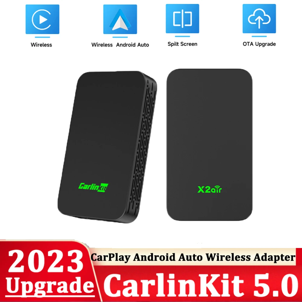 

Обновленный CarlinKit 5,0/4,0/3,0 2air CarPlay Android автомобильный беспроводной адаптер Портативный Ключ с проводным CarPlay/Android авто