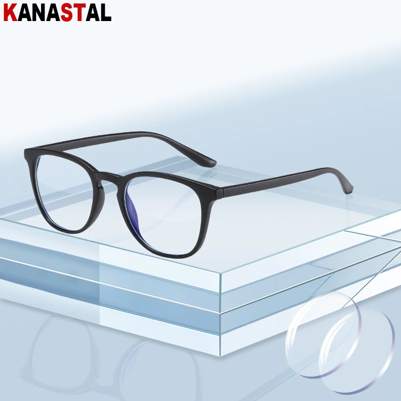 

Men's CR39 Optical Lenses Myopia Presbyopic Eyewear Women Blue Light Blocking Prescription Reading Glasses TR90 Eyeglasses Frame