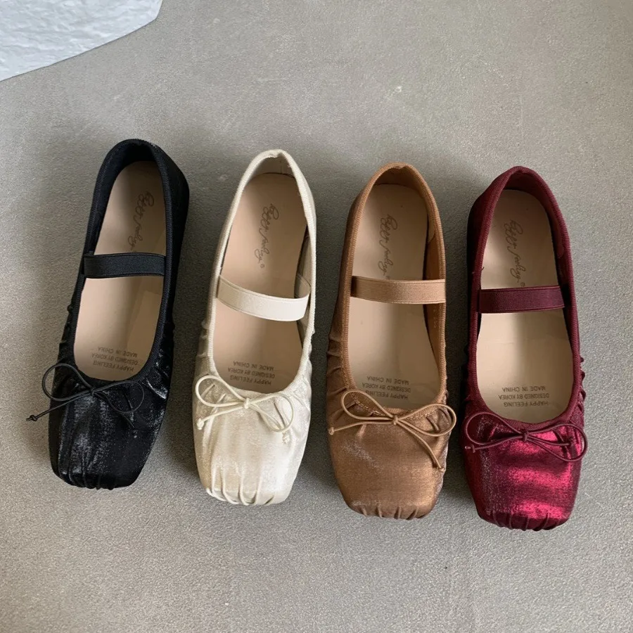 Туфли женские на плоской подошве мягкие повседневные кроссовки с бантом