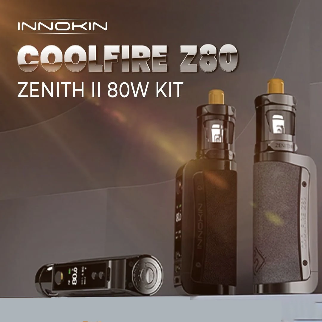 

Original Innokin Coolfire Z80 Mod 80W Kit with Zenith II Tank Atomizer 5.5ml External 18650 battery 510thread Vape kit Vaporizer
