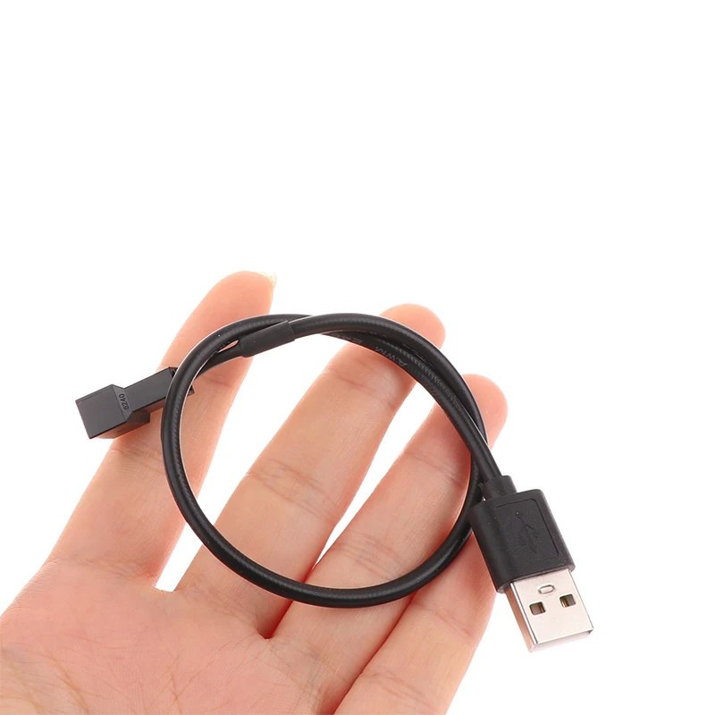 1PC Case Fan Adapter Connector Cable USB 2.0 A Male To 3-Pin PWM 5V Sleeved Power