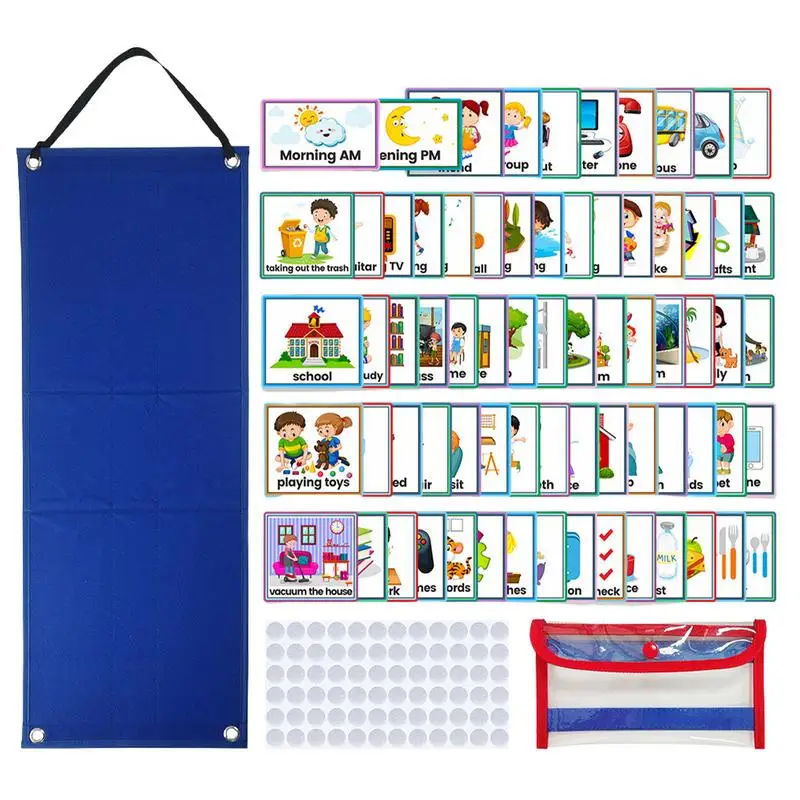 

Daily Visual Schedule For Kids Kids Schedule Charts With 70 Pieces Cards Time Schedule Calendar For Home Daycare Institutions