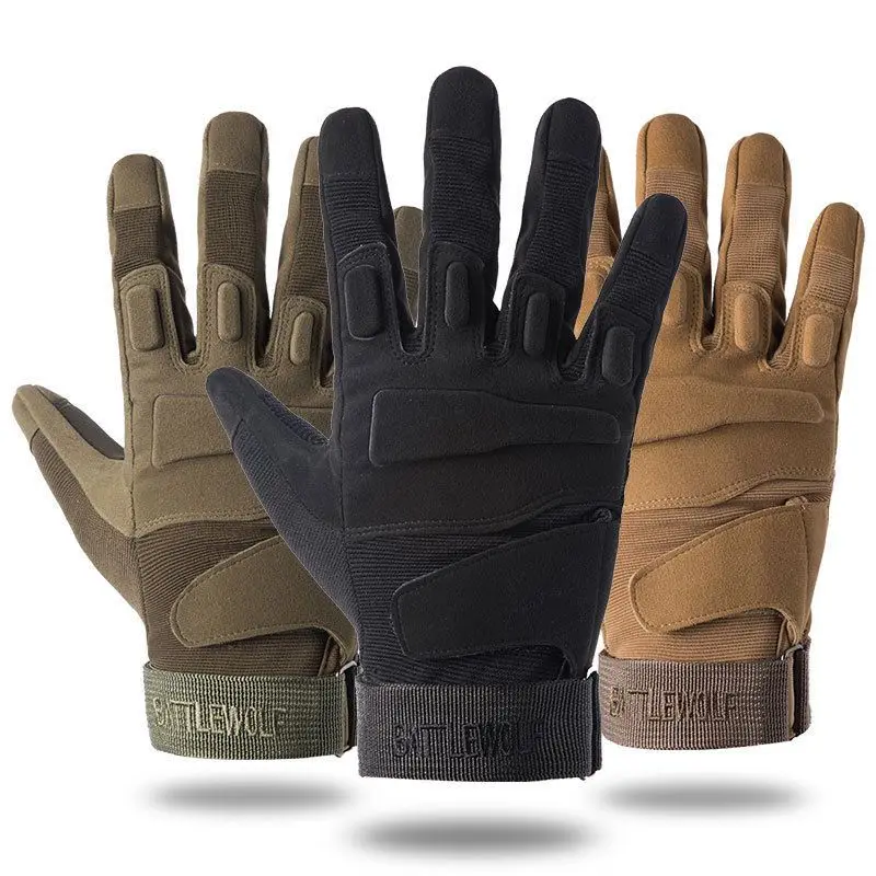 Tactical Long Finger Gloves Men Touchable Screen Anti-skid Wear-resistant Half Gloves Training Special Soldiers All Finger Glove