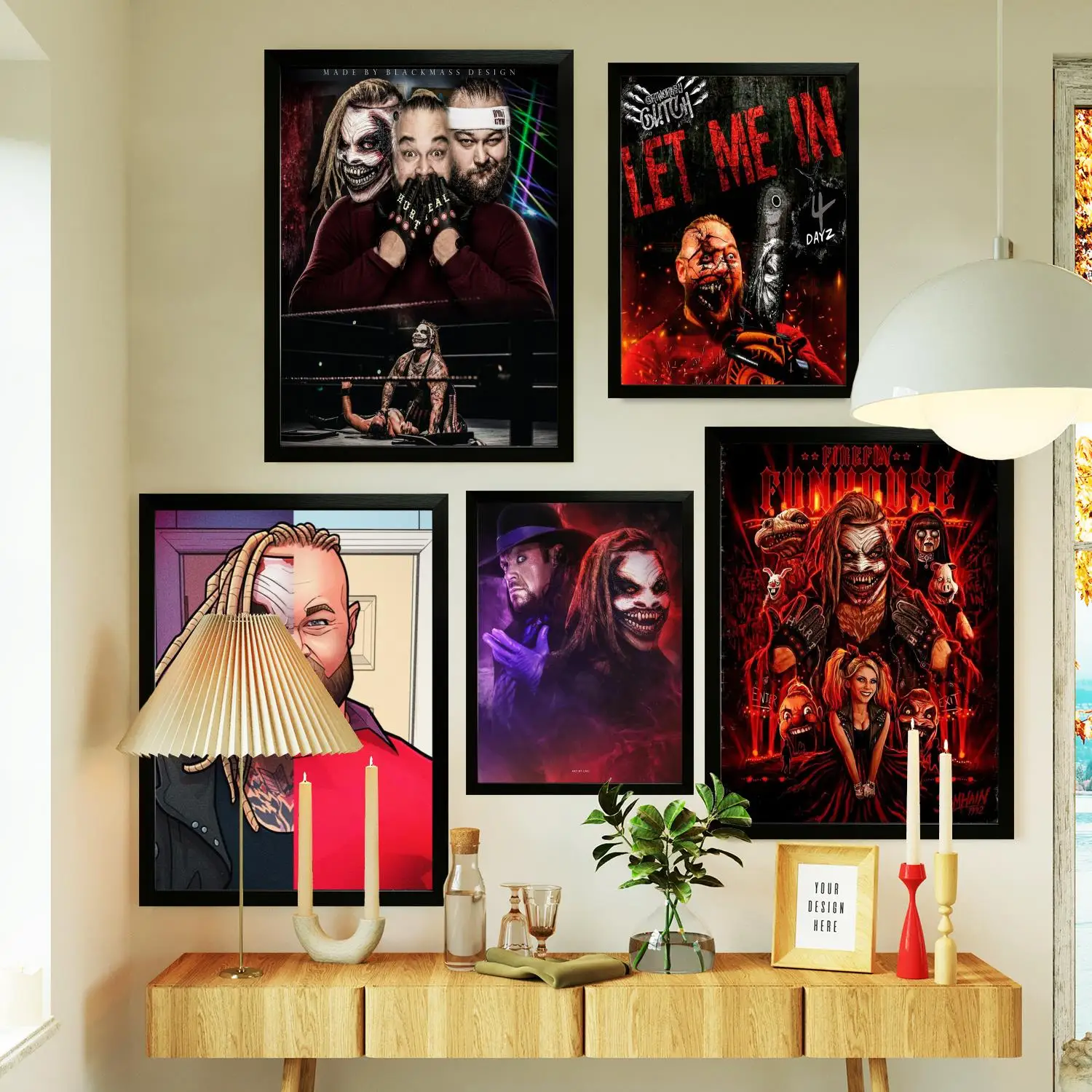 Плакат Fiend Bray Wyatt Wrestler принты настенной живописи на холсте постер для современной