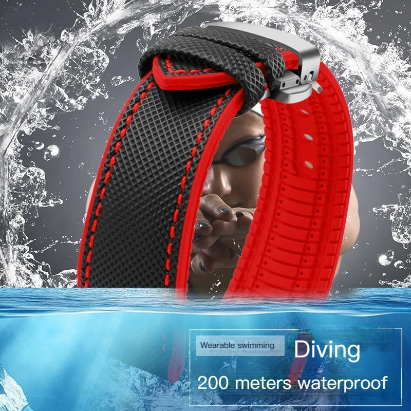 For Casio PROTREK Series PRG-600YB PRG-650 PRW-6600 Nylon Rubber Bottom Watchband Canvas Silicone Watch Band Sports Strap 24mm