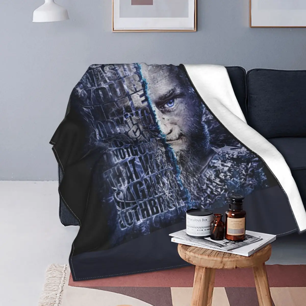 

Vikings Ragnar Lothbrok Blankets Flannel Textile Decor Lothbrok Portable Soft Throw Blanket for Bedding Travel Bedding Throws
