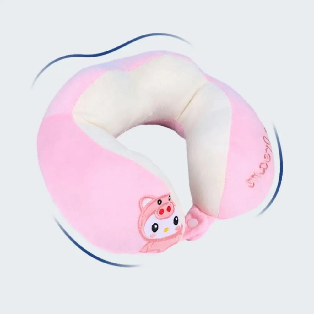 U-образная плюшевая подушка с мультяшным животным собака тигр поросенок кролик