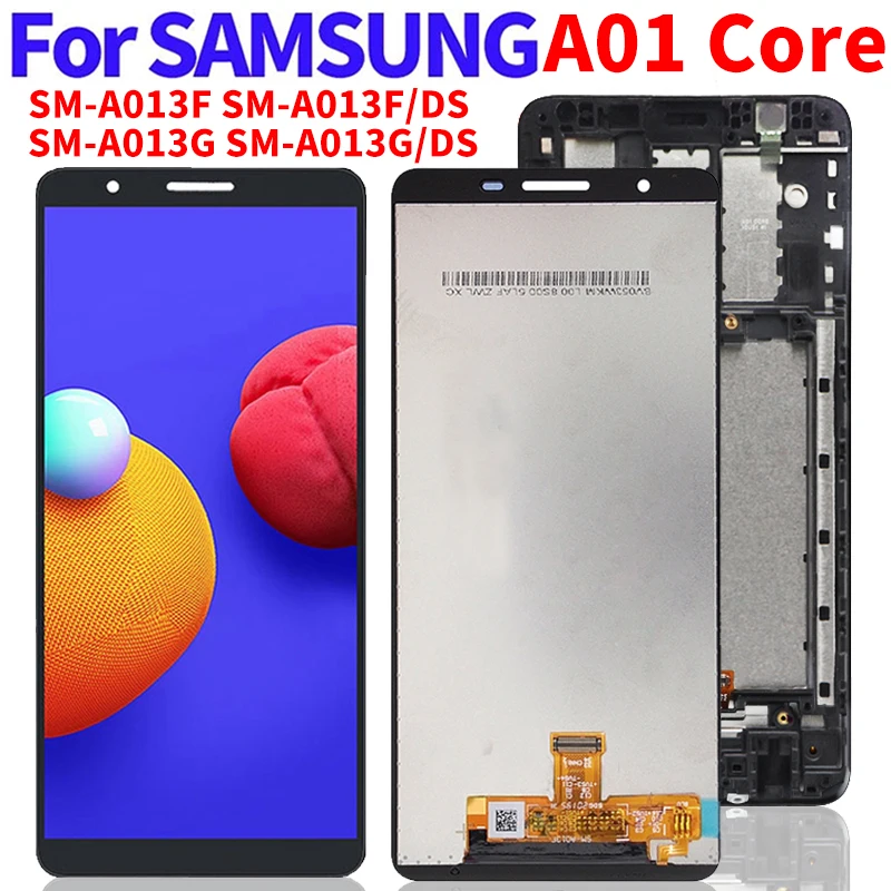 

5.3" Original For Samsung Galaxy A01 Core LCD Display SM-A013G A013F A013M/DS A013 Touch Screen Digitizer Assembly With Frame