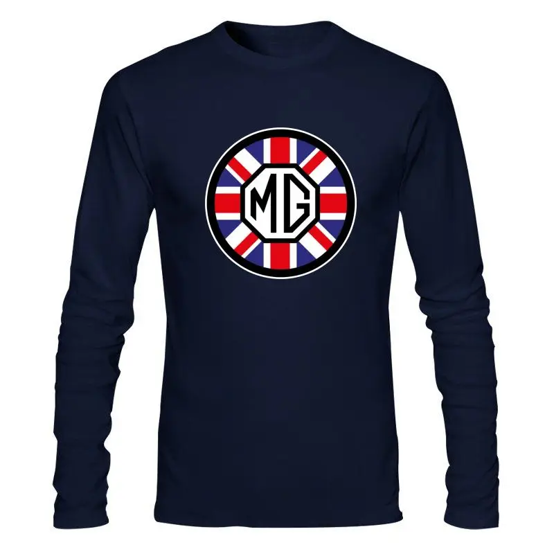 

Man Clothing MG Union Jack Logo Safety Fast British Sport Racing Car Black T-Shirt S M L- 3XL