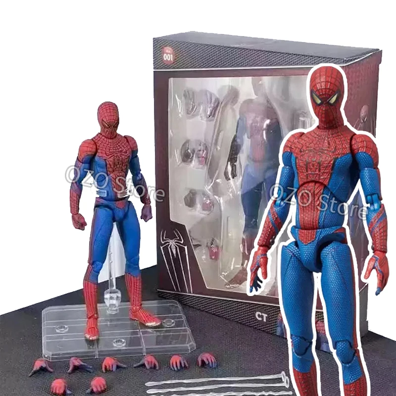 Фото Новый CT Toys Spiderman Mafex 001 Питер Паркер Эндрю Гарфилд Фигурка Удивительный Человек-Паук Shf Фигурка Человека-Паука Фигурка Аниме Игрушка №1