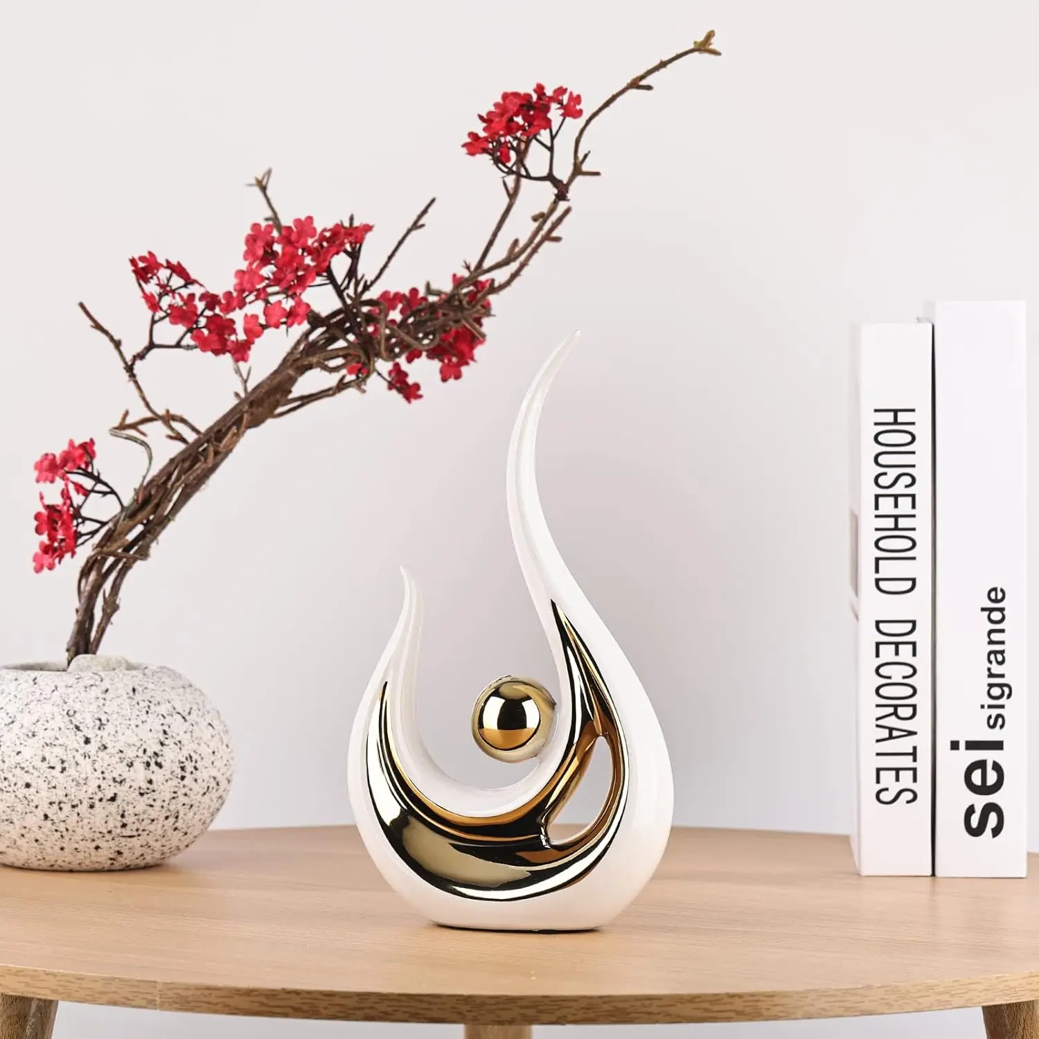 Белый и золотой акцент для домашнего декора современное абстрактное искусство