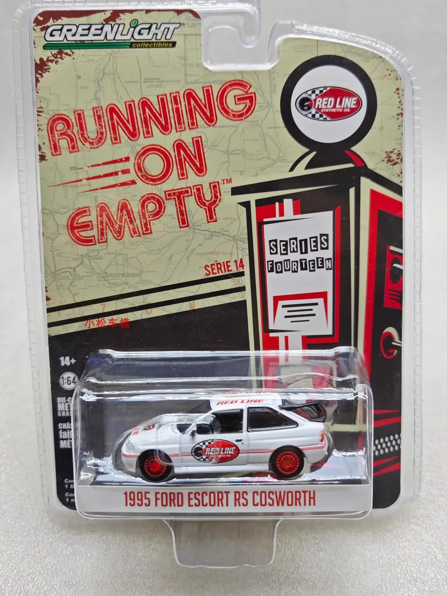 Модель автомобиля из литого металлического сплава 1:64 1995 Ford Escort RS Cosworth игрушки для