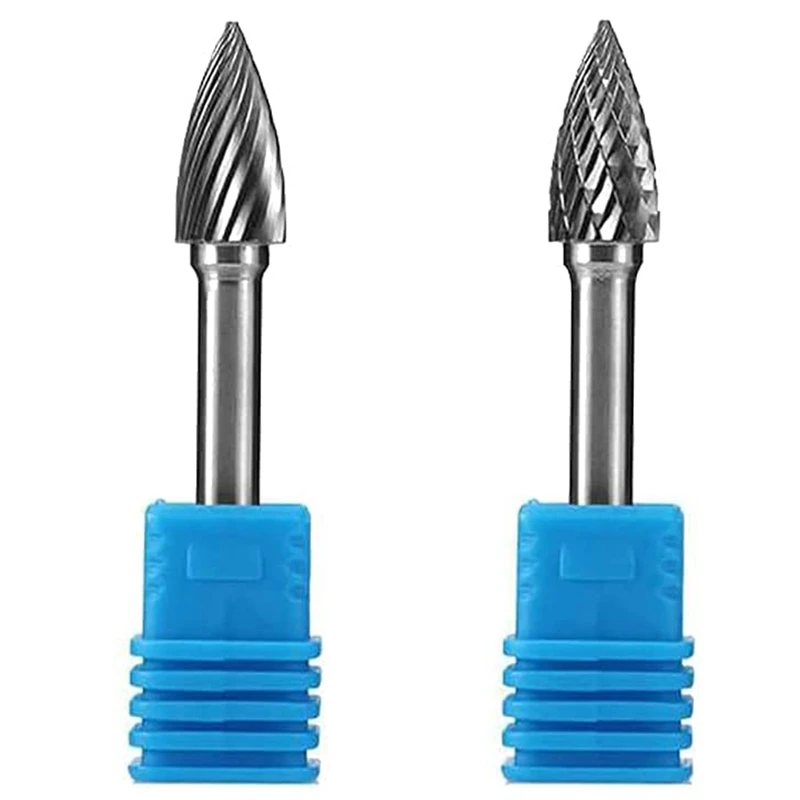 

2 Pcs G Type 10Mm Cutting Dia Aluminum Cutting Tungsten Carbide Burr File With 1/4 Shank For Rotary Tool Or Die Grinder