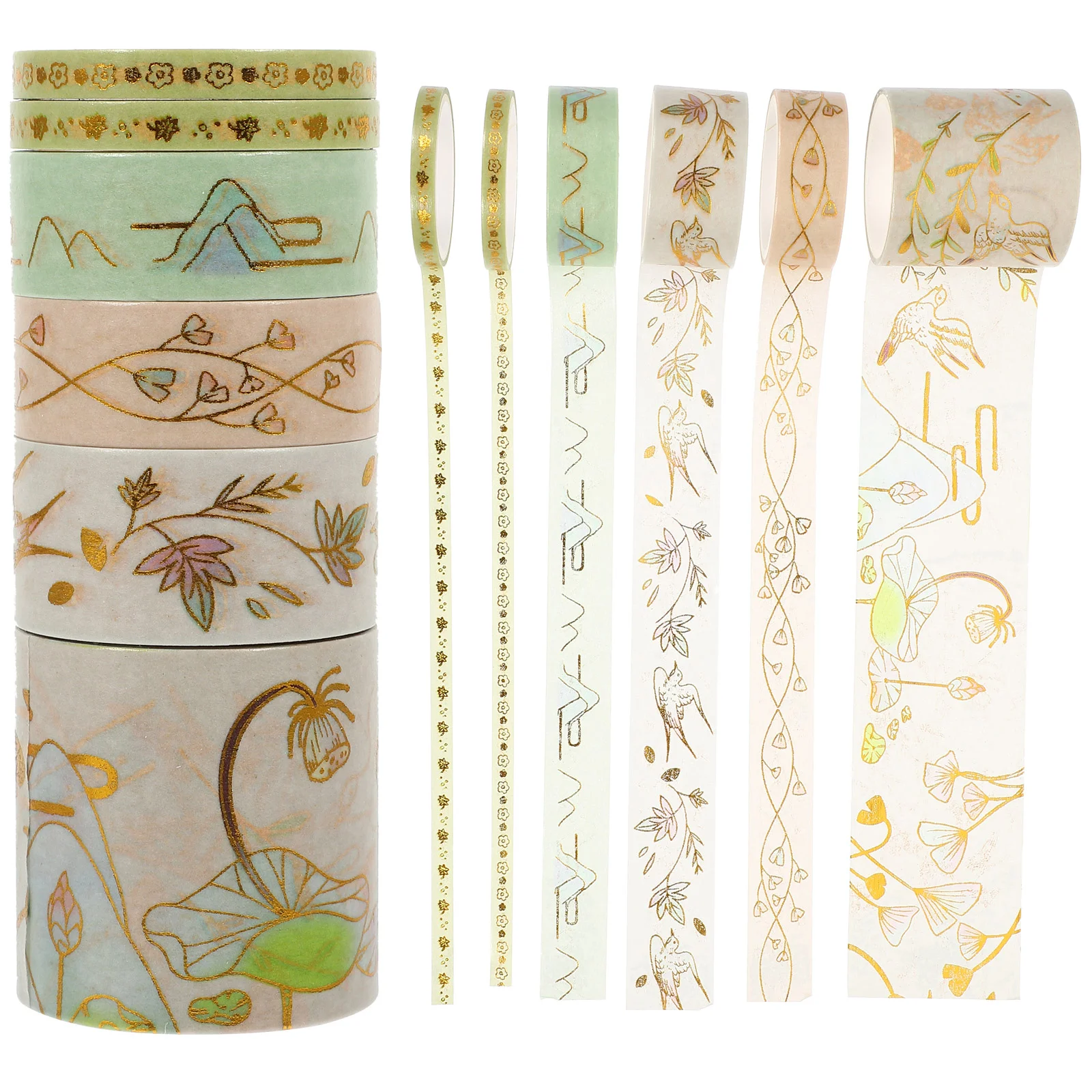 

Tapes Tape Washi Gift Decorative Paper Diy Adhesive Crafts Wrapping Sticker Scrapbooking Floral Thin Stickers Self Wrapper